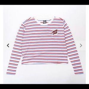 Santa Cruz Ringed Dot Stripe Tee - White Combo